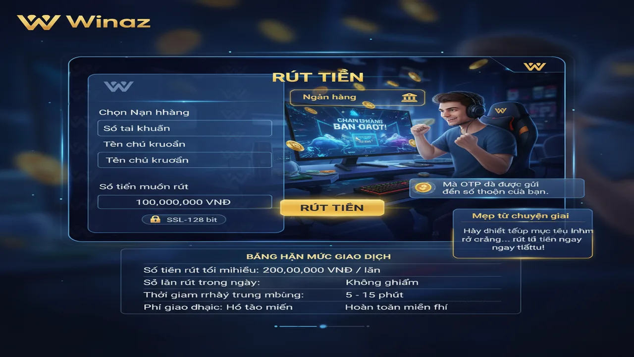 Rút tiền Ngân hàng Winaz